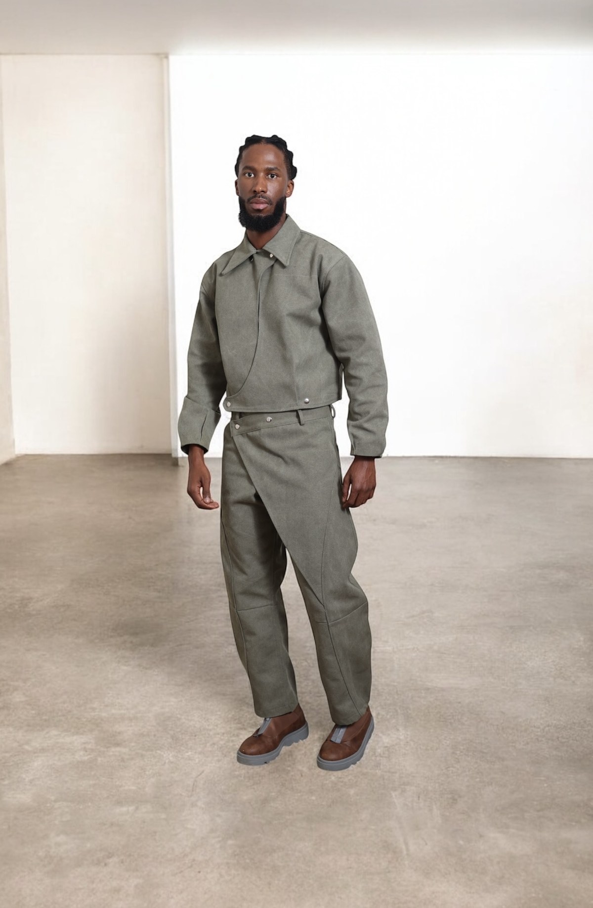 Military Green Wrap Jacket